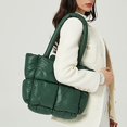 thumbnail image 5 of NOKIO Minimalist Shoulder Bags For Women, Female One-Shoulder Satchel Ladies Large Quilted Tote Bag Winter Soft Quilted Shoulder Bag Down Shoulder Bag Ladies Handbag, 5 of 5