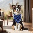 thumbnail image 3 of PrimeGo Plaid Triangle Towel Pet Scarf Soft Comfortable to Wear Fine Workmanship Water Absorbent Pet Neck Scarf for Dogs, 3 of 8