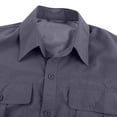 thumbnail image 5 of ZVNAΖH Mens Heavy Duty Button Down Shirt, Sleeves Detachable, Quick Dry, Sun Protection, 2 Chest Pockets, Casual Go Out Hiking Cargo Shirts, 5 of 8