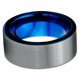 Tungsten Wedding Band Ring 8mm for Men Women Comfort Fit Blue Pipe Cut Brushed Lifetime Guarantee – image 3 sur 5