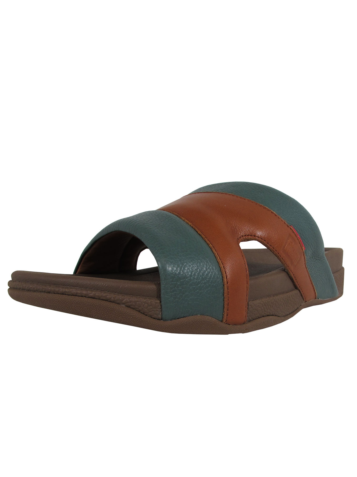FitFlop - Fitflop Mens Freeway Leather Pool Slide Sandal Shoes, Duck ...