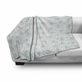 thumbnail image 3 of Animal Soft Flannel Fleece Throw Blanket, Cartoonwith Hand Drawn Hearts and Stars, Cozy Plush for Indoor and Outdoor Use, 70" x 90", Baby Blue Cinnamon White, by Ambesonne, 3 of 6