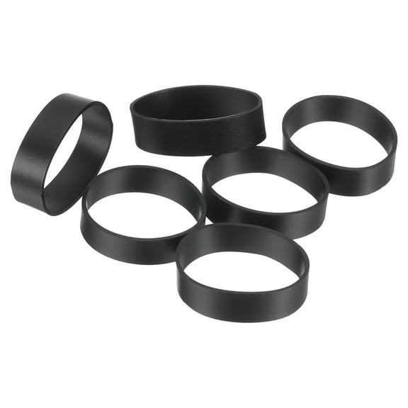 Uxcell Silicone Rubber Bands, 100Pcs 15x5mm Silicone Elastic Bands Cable Ties, Black
