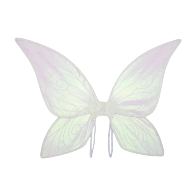 Ala de mariposa para niñas, fácil de poner, alas de ángel creativas para cumpleaños festivos Blanco