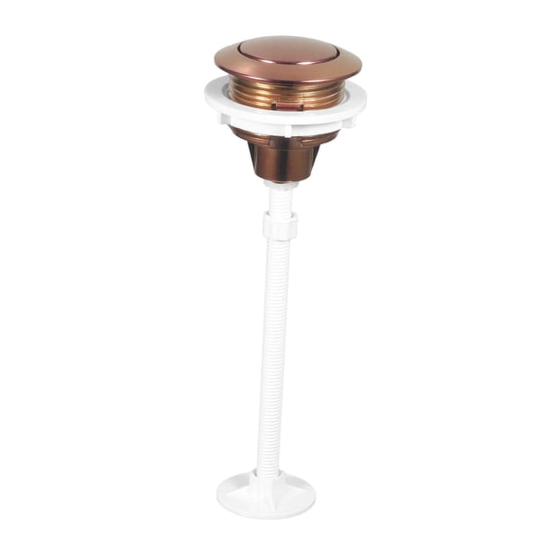 Botón de descarga de inodoro redondo, universal, de un solo pulsador, de 38 mm, repuestos para inodoro Oro rosa