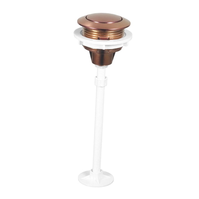 Accesorio para descarga de inodoro con botón redondo de un solo pulsador de 38 mm, fácil instalación, piezas de reparación para baños domésticos y de Oro rosa