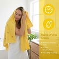thumbnail image 5 of REGALWOVEN Cute Embroidery Cotton Bath Towels, 1 Pack Soft and Absorbent Oversized Towel for Home, Hotel, Spa, Gym Banana Yellow 55" x 28", 5 of 7