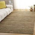 thumbnail image 2 of SAFAVIEH Natural Fiber Couture Hattie Striped Area Rug, Green/Natural, 6' x 6' Square, 2 of 10