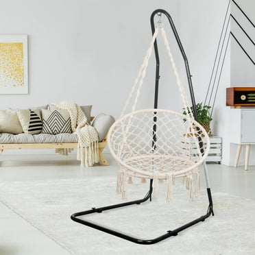 AKUTATA Adjustable 77" to 93" Hammock Chair Stand Only, Steel Hanging Chair Stand, 330 lbs Capacity
