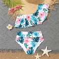 thumbnail image 2 of ibiyuan Swimming Suit for Girls Two Piece Adjustable Straps Girls Bathing Suits Size 14-16 Ruffle Tankini with Shorts Swim Tank Top Hawaiian Swimwear Set Teens Girl,5-6 Years, 2 of 5