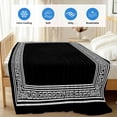 thumbnail image 4 of Black Geometric Cooling Blanket,Lightweight Breathable Summer Throw Blanket with Double Sided Cold Effect,Country Farm Traditional Chinese Tile Picnic Blankets Bed Sheet for Hot Sleepers 40"x60", 4 of 8