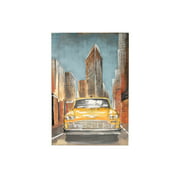 3D Metal Wall Art - Yellow Cab C0717