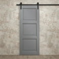 thumbnail image 3 of Modern Barn Door 42 x 84 inches | Ego 5010 Painted Grey Oak | 8FT Rail Track Heavy Hardware Set | Solid Panel Interior Doors, 3 of 5