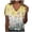 Yellow, variant on Lolmot Women's T-Shirts Fashion Casual V-Neck Short Sleeve Floral Printing Button Loose Top Blouse Shirts