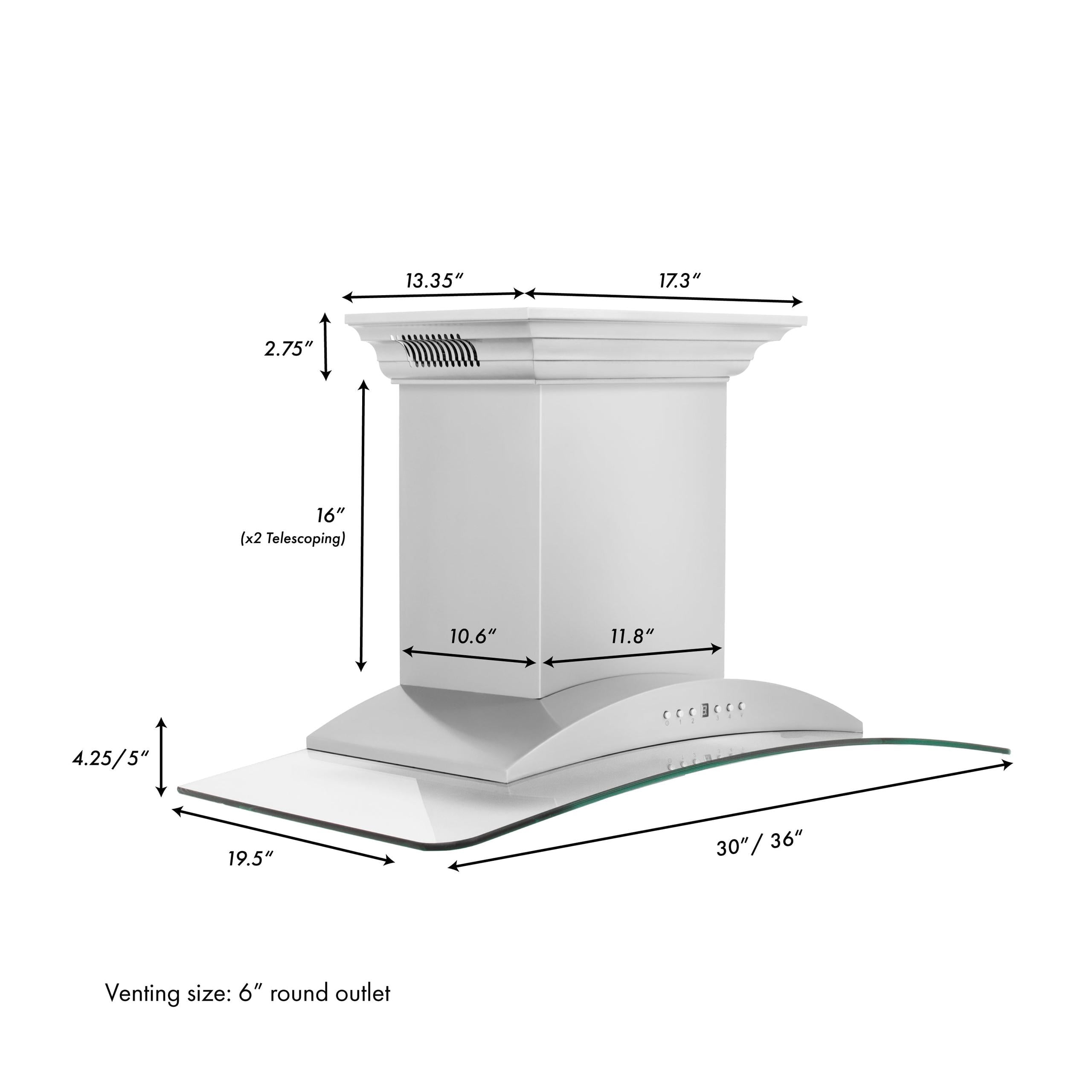 ZLINE KITCHEN AND BATH KNCRNBT36 ducted hood