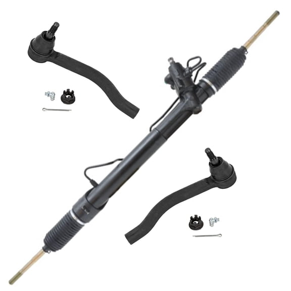 Detroit Axle - Front 3pc Rack and Pinion Kit for 15-24 Nissan Murano, 2015 2016 2017 2018 2019 2020 2021 2022 2023 2024, Complete Power Steering Rack and Pinion Assembly Outer Tie Rods Replacement