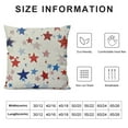 thumbnail image 5 of Shiartex 4th of July Pillow Cover Blue and Red Stars Throw Pillows Patriotic Independence Memorial Day Colorful Cushion Cases Outdoor Decorative Farmhouse for Sofa White, 5 of 5