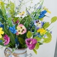 thumbnail image 5 of 3 Bundles Artificial Wildflowers Fake Silk Mixed Pansies 20" Vibrant Faux Flower Arrangements Floral Bouquets for Indoor Vase Home Kitchen Table Centerpieces & DIY Crafts Wedding Spring Decor, 5 of 7
