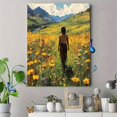 thumbnail image 4 of Qisvanset Framed Canvas Wall Art 12x16 Inch Jesus Green Pasture Wildflower Religious Wall Art, 4 of 5