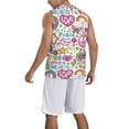 thumbnail image 5 of Rocae Peace Love and Dove Flower Power for Men's Basketball Jersey Lightweight and Breathable Athletic Tank Top,Quick-Drying Sports Jersey, 5 of 9