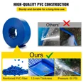 thumbnail image 2 of Heavy Duty 1.5"x100' PVC Lay Flat Discharge Hose with Clamps,Weatherproof and Burst-proof,Perfect for Swimming Pool Backwash and Water Transfer,Blue, 2 of 4