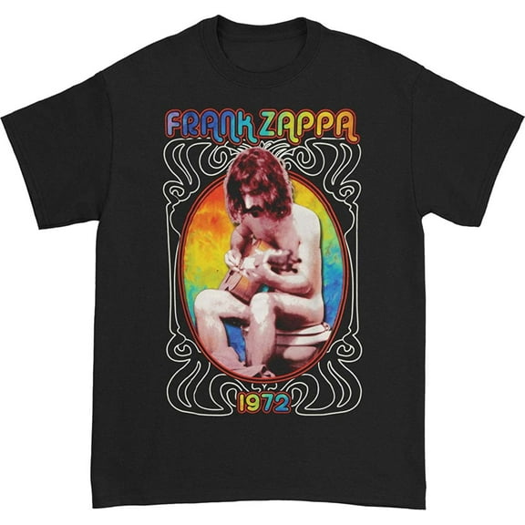 Frank Zappa Men's 1972 T-Shirt Black X-Large | Officially Licensed Merchandise