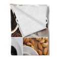 thumbnail image 2 of Coffee Soft Flannel Fleece Throw Blanket, Coffee Mugs Collage with Almonds Cashews Beans Cinnamon Modern Composition, Cozy Plush for Indoor and Outdoor Use, 50" x 70", White Black Brown, by Ambesonne, 2 of 5