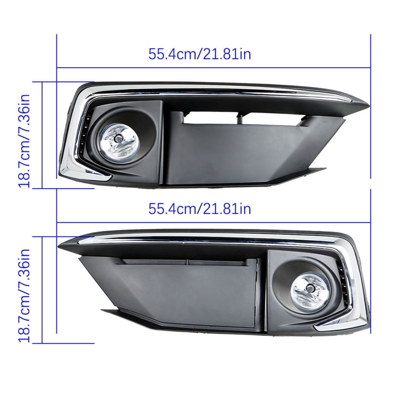 Front Bumper Fog Lights Lamps Cover Set Fit 2019