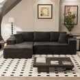 thumbnail image 2 of Homall 109" L-Shape Modular Sectional Sofa Couches Cloud Memory Foam Sofa Deep Seat Upholstered Couches with Oversized Chaise for Living Room,Black, 2 of 8