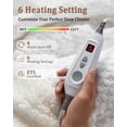 thumbnail image 3 of GARVEE Heated Electric Blanket Throw,50"x60" Waffle Weave Fast Heating Blankets,6 Heat Levels & 4 Hour Auto Shut Off,White, 3 of 9