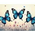 thumbnail image 3 of LUUFILx Blue Butterfly Banner Backdrop Wall Hanging Decor Party Events Photography Props Background Home Decor Birthday Decoration Art Display, 3 of 8