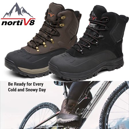 

NORTIV 8 Mens Snow Boots Insulated Waterproof Outdoor Hiking Winter Ankle Boots