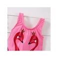 thumbnail image 4 of TSEXIEFOOFU Baby One Piece Swimsuit Cartoon Crown Swan Print Sleeveless Round Neck Design Slim Summer Bikini, 4 of 8