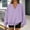 Purple, variant on Women's Oversized V-Neck Sweatshirt, Soft Solid Color Pullover Top with Long Sleeves, Comfortable Loose Fit Casual Shirt, Breathable Everyday Wear for Fall Season and Leisure Activities Black L