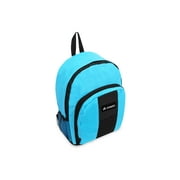 Everest 17" Backpack w/ Front & Side Pockets, Turquoise/Black All Ages, Unisex BP2072-TURQ/BK, Carrier and Shoulder Book Bag for School, Work, Sports, and Travel
