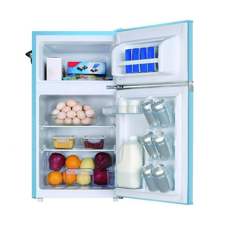Hamilton Beach 1.6-cu ft Standard-depth Mini Fridge Freezer Compartment ( Blue) in the Mini Fridges department at
