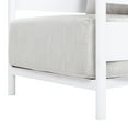 thumbnail image 6 of Jennifer Taylor Home Rhodes 29" Upholstered Teak & Aluminum Patio Arm Chair Birch Gray Chenille, 6 of 9