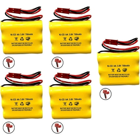 (5 Pack) 026-148 026148 3.6v 700mAh Ni-CD Battery Pack Replacement for Exit Sign Emergency Light SL026148 SL-026148 SL-026-148