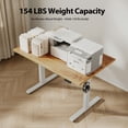 thumbnail image 6 of 47.2 Inch Electric Height Adjustable Standing Desk, Ergonomic Home Office Desk with Memory Preset, Sit to Stand Computer Desk with Hooks, Light Rustic Brown, 6 of 9