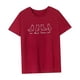 thumbnail image 4 of Camiseta para mujer verano clásico cuello redondo camisa para vacaciones desplazamientos vacaciones S, 4 of 7