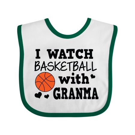 

Inktastic I Watch Basketball with Granma Gift Baby Boy Bib