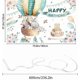 thumbnail image 4 of Happy Birthday Backdrop Hot Air Balloon Cartoon Animals Children Baby Birthday Banner Animals Banner Happy Birthday Party Backdrop Flowers Cake Backgr, 4 of 4
