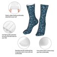 thumbnail image 3 of KLL Blue and White Gradient Snowflake Print Womens Crew Socks Athletic Middle Tube Long Socks Novelty Socks Gifts For Men, 3 of 7