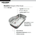 thumbnail image 5 of Houzer Medallion Designer 32 in Stainless Steel Undermount Single Bowl Kitchen Sink with Strainer - MH-3200-1, 5 of 8