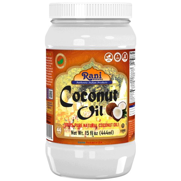 Rani Coconut Oil (100% Pure Natural Coconut Oil) 15 fl oz (444ml) Cold Pressed, NON-GMO | Gluten Free | Kosher | Vegan | 100% Natural | Packed in USA