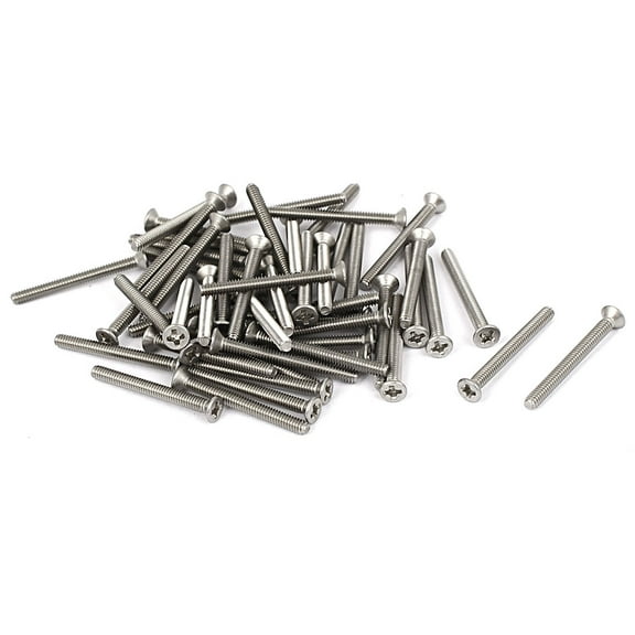 Uxcell M2x20mm Stainless Steel Flat Countersunk Head Screws (50-pack)