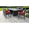 thumbnail image 2 of Afuera Living Rectangular Patio Dining Table with 6 Armless Chairs in Terracotta, 2 of 2