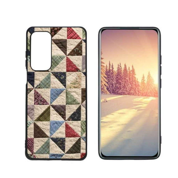 Patchwork-quilt-squares-1-2 Phone Case, Degined for Motorola MOTO Edge 5G UW Case Men Women, Flexible Silicone Shockproof Case for Motorola MOTO Edge 5G UW