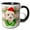 Black/White, variant on 3drose, Champagne Cockapoo Christmas Dog with Red and Green Holiday Plaid, 15oz Two-tone Black Mug