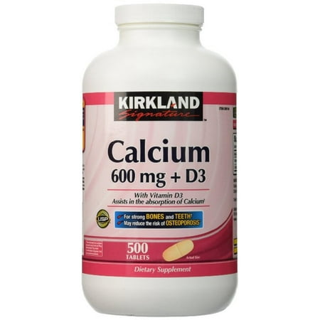Kirkland Signature Calcium 600 mg Plus Vitamin D3 - 500 Tablets